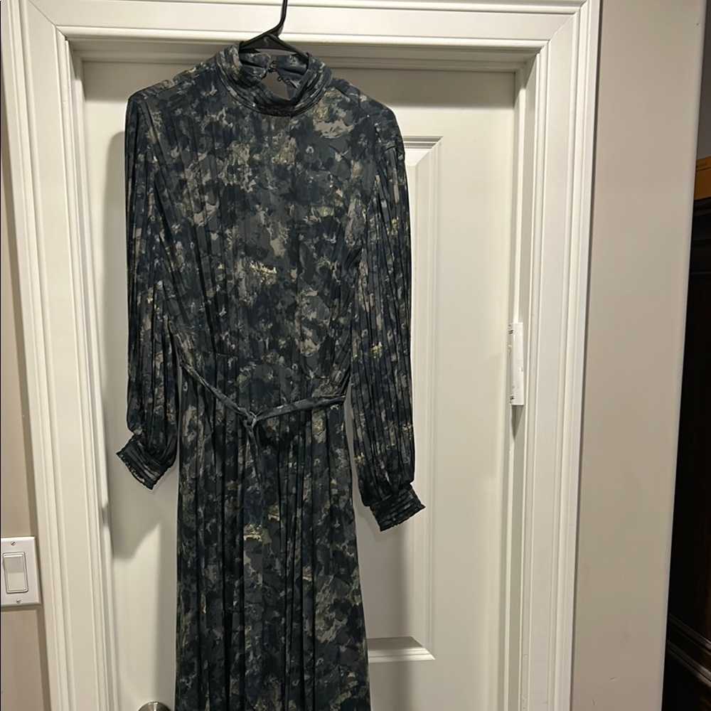 & Other Stories Black Asymmetrical long sleeve Midi Dress